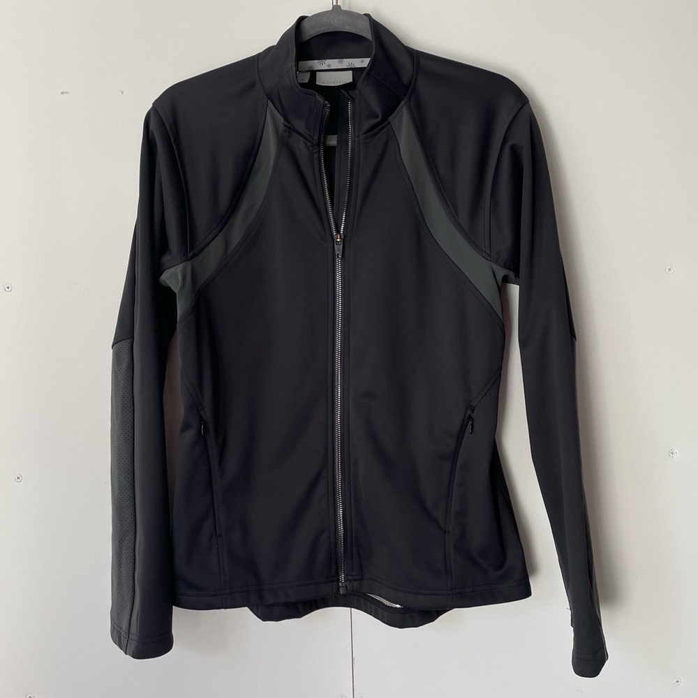 ATHLETA women's medium zip up jacket black
